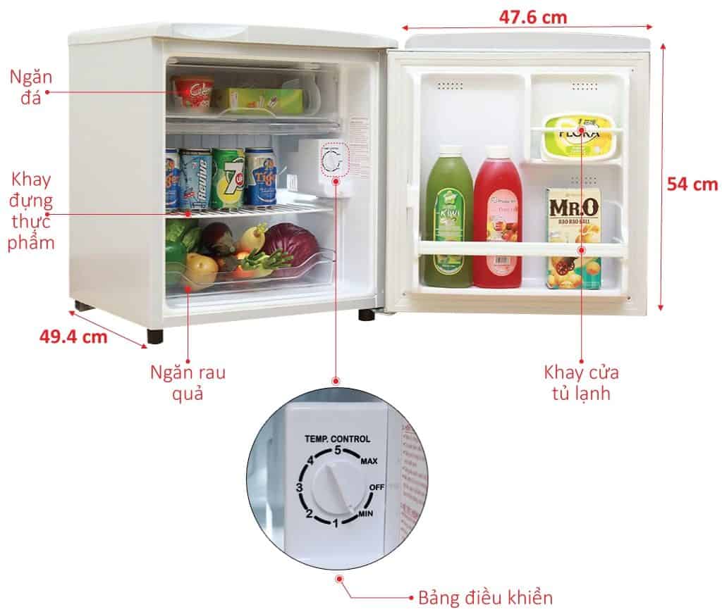 Tủ lạnh AQUA 50 lít AQR-55AR