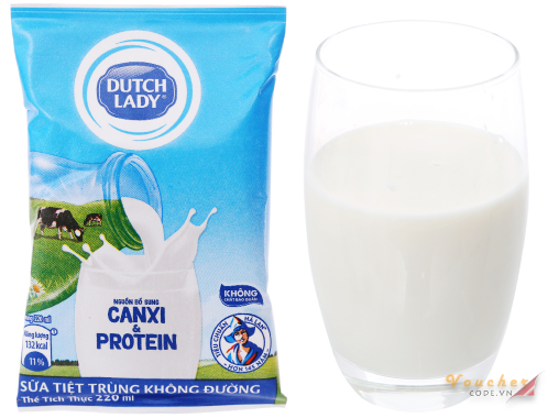 Sữa tiệt trùng không đường Cô gái Hà Lan
